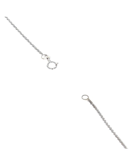 Diamond Initial S Drop on Bright Cut Chain Necklace